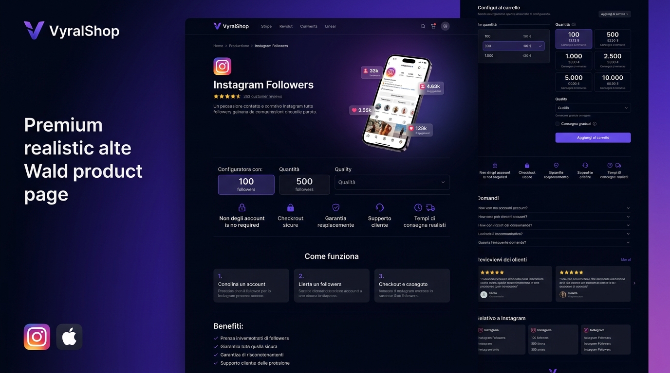 Anteprima dashboard VyralShop