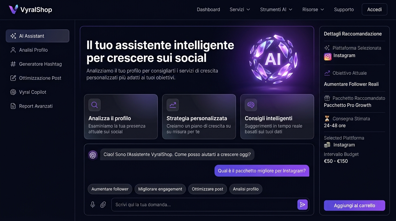 Pagina servizio Instagram